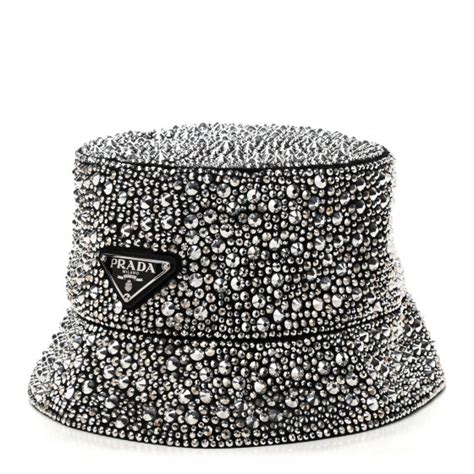 Prada Structured bucket hat with rhinestone embellishments